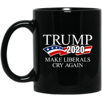Load image into Gallery viewer, Designs by MyUtopia Shout Out:Trump 2020 Make Liberals Cry Again Ceramic Coffee Mug,11 oz / Black,Ceramic Coffee Mug
