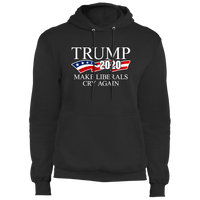 Load image into Gallery viewer, Designs by MyUtopia Shout Out:Trump 2020 Make Liberals Cry Again Core Fleece Pullover Hoodie,S / Jet Black,Pullover Hoodie
