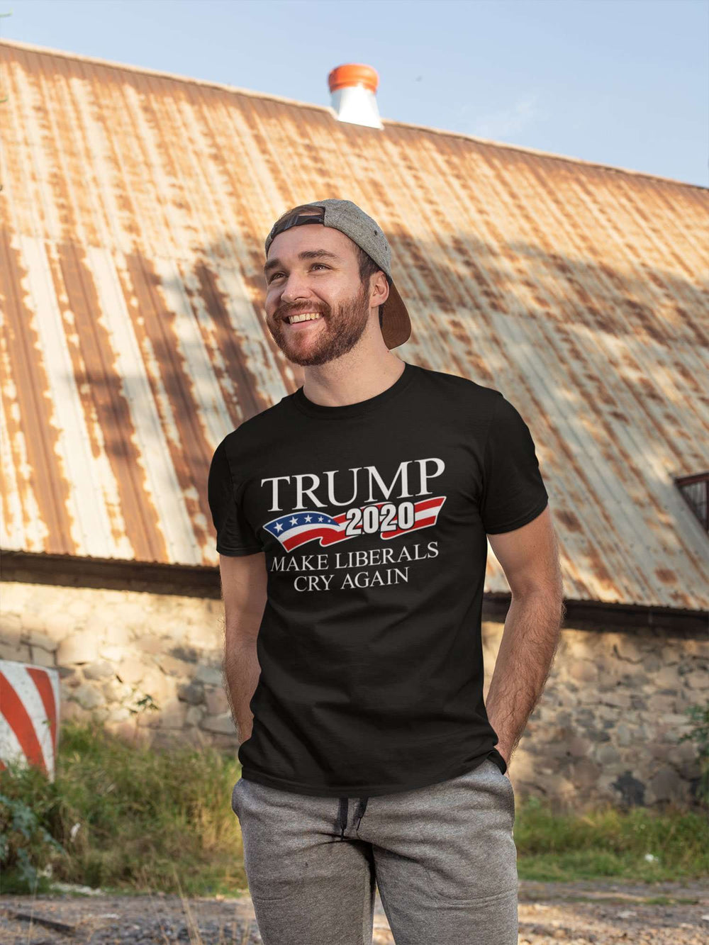 Designs by MyUtopia Shout Out:Trump 2020 Make Liberals Cry Again Unisex Jersey Short-Sleeve T-Shirt