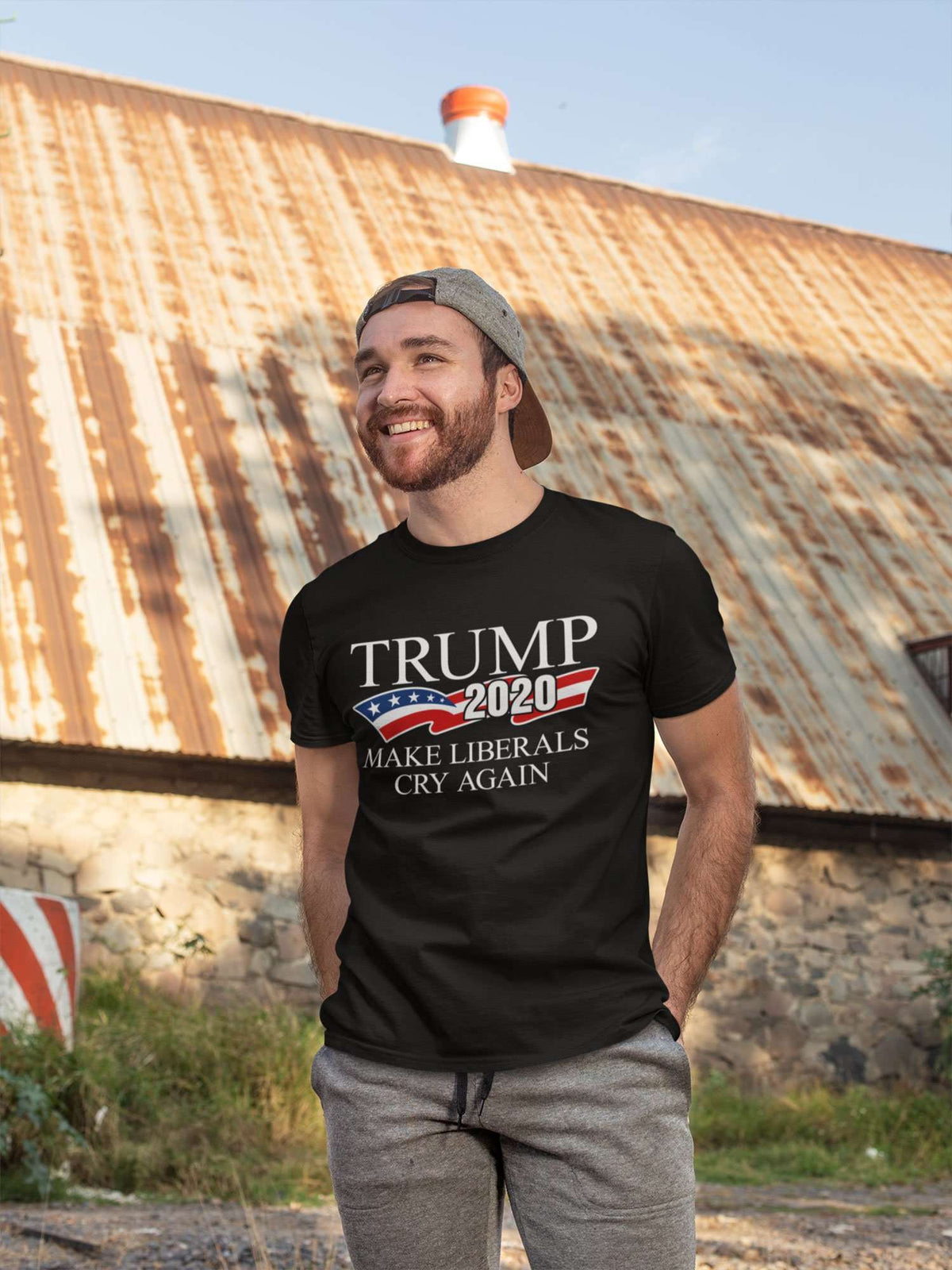 Designs by MyUtopia Shout Out:Trump 2020 Make Liberals Cry Again Unisex Jersey Short-Sleeve T-Shirt