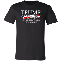 Load image into Gallery viewer, Designs by MyUtopia Shout Out:Trump 2020 Make Liberals Cry Again Unisex Jersey Short-Sleeve T-Shirt,X-Small / Black,Adult Unisex T-Shirt
