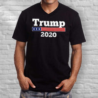 Load image into Gallery viewer, Designs by MyUtopia Shout Out:Trump 2020 Men&#39;s Printed V-Neck T-Shirt
