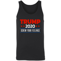 Load image into Gallery viewer, Designs by MyUtopia Shout Out:Trump 2020 Screw Your Feelings Unisex Tank,X-Small / Black,Tank Tops
