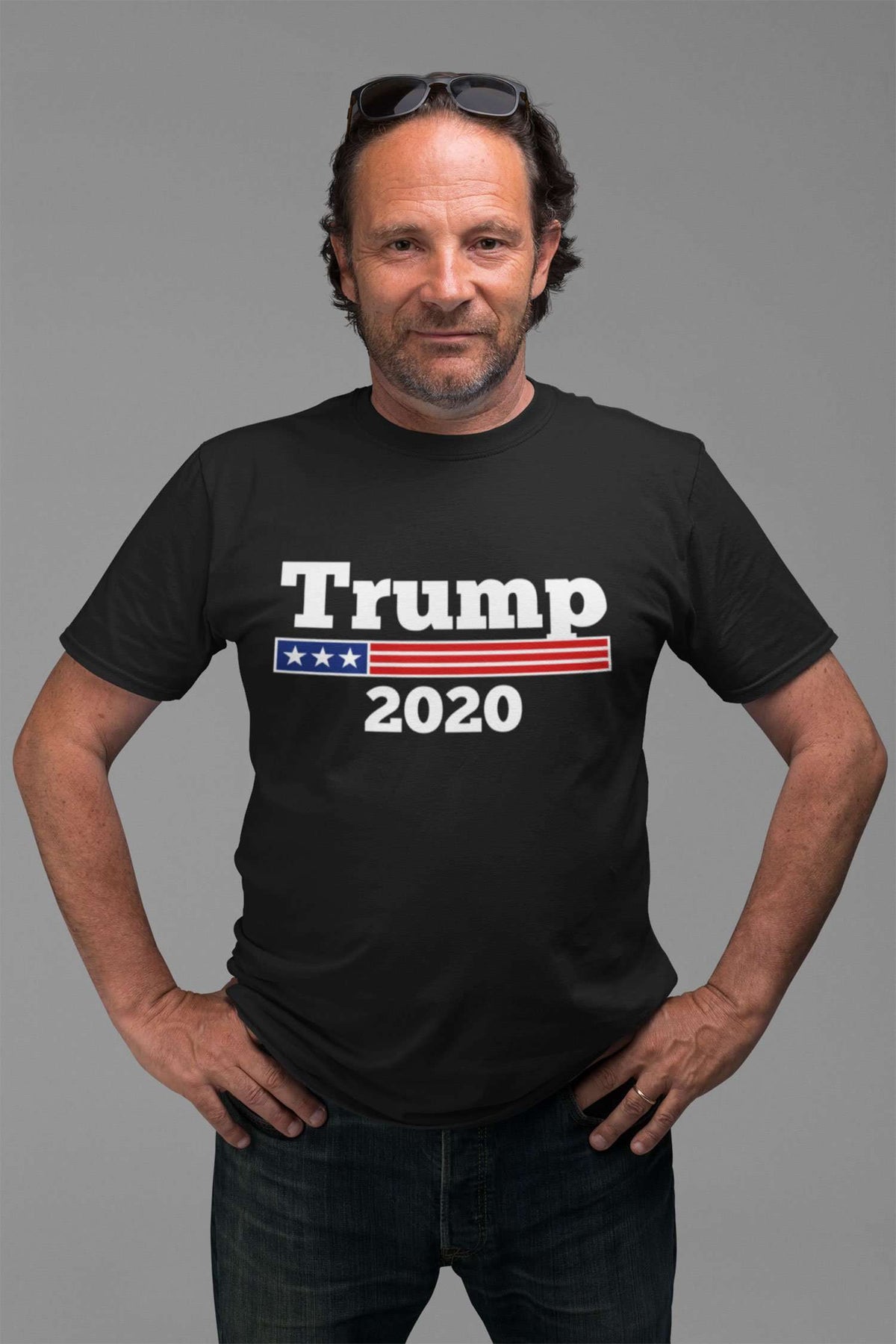 Designs by MyUtopia Shout Out:Trump 2020 Unisex Jersey Short-Sleeve T-Shirt