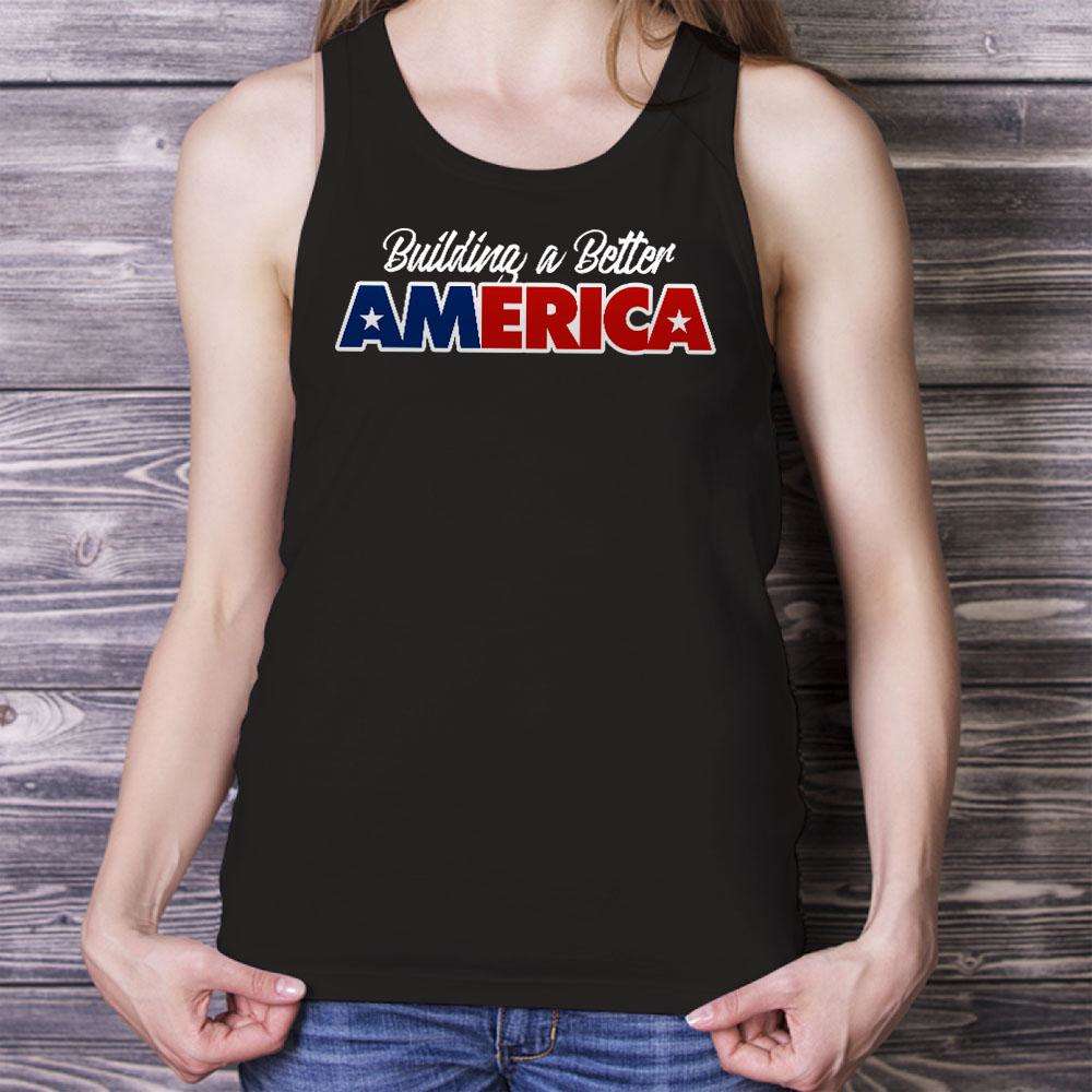 Designs by MyUtopia Shout Out:Trump Building A Better America Unisex Tank