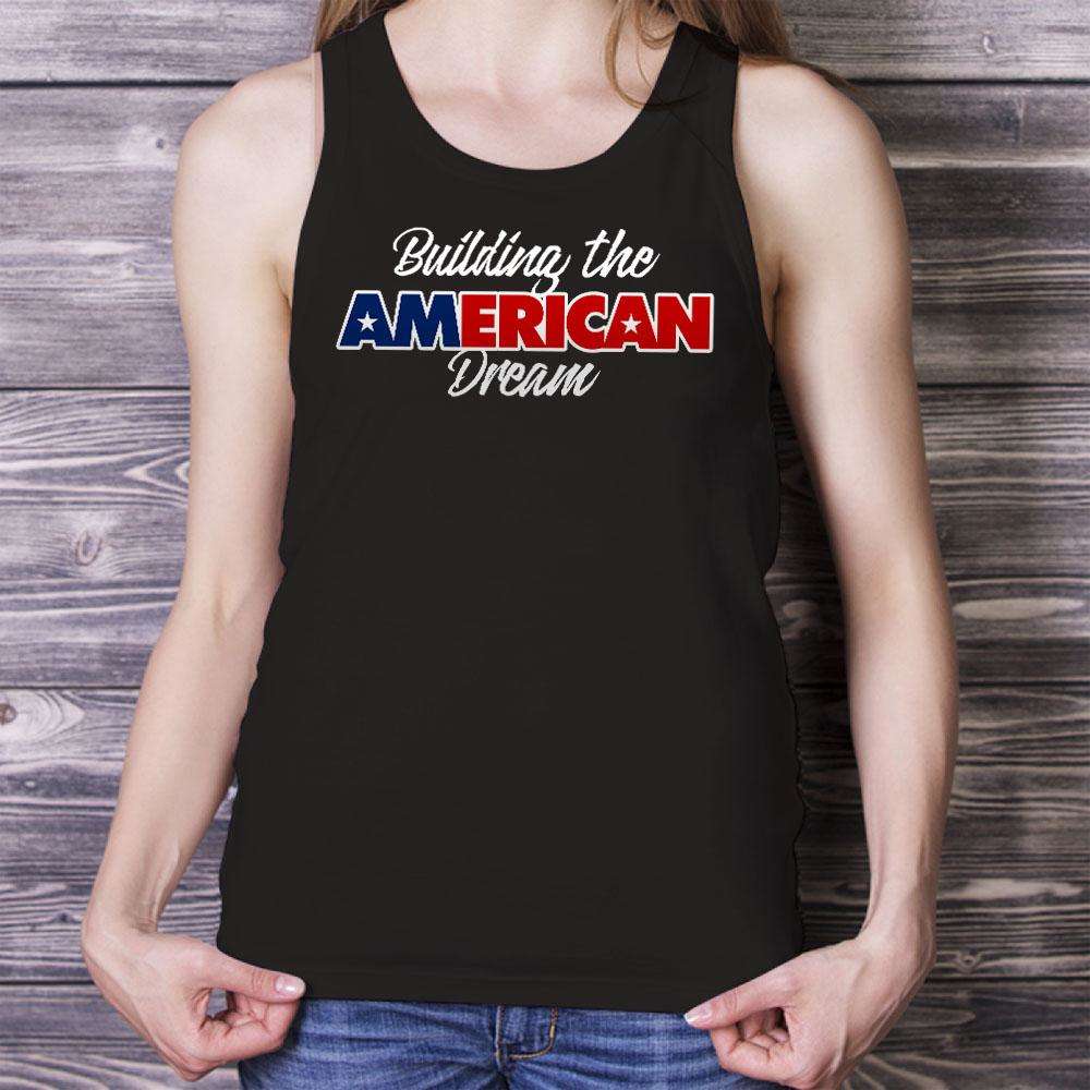 Designs by MyUtopia Shout Out:Trump Building The American Dream Unisex Tank