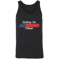 Load image into Gallery viewer, Designs by MyUtopia Shout Out:Trump Building The American Dream Unisex Tank,X-Small / Black,Tank Tops
