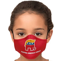 Load image into Gallery viewer, Designs by MyUtopia Shout Out:Trump Elephant Humor Fitted Face Mask w. Adjustable Ear Loops
