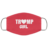 Load image into Gallery viewer, Designs by MyUtopia Shout Out:Trump Girl Adult Fabric Face Mask with Elastic Ear Loops,3 Layer Fabric Face Mask / Red / Adult,Fabric Face Mask
