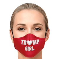 Load image into Gallery viewer, Designs by MyUtopia Shout Out:Trump Girl Adult Fitted Face Mask with Adjustable Ear Loops

