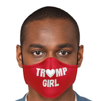 Load image into Gallery viewer, Designs by MyUtopia Shout Out:Trump Girl Adult Fitted Face Mask with Adjustable Ear Loops
