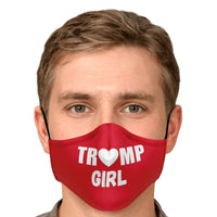 Load image into Gallery viewer, Designs by MyUtopia Shout Out:Trump Girl Adult Fitted Face Mask with Adjustable Ear Loops
