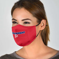 Load image into Gallery viewer, Designs by MyUtopia Shout Out:Trump Impeachment Lite Adult Fabric Face Mask with Elastic Ear Loops
