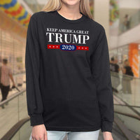 Load image into Gallery viewer, Designs by MyUtopia Shout Out:Trump Keep America Great 2020 Long Sleeve Ultra Cotton T-Shirt
