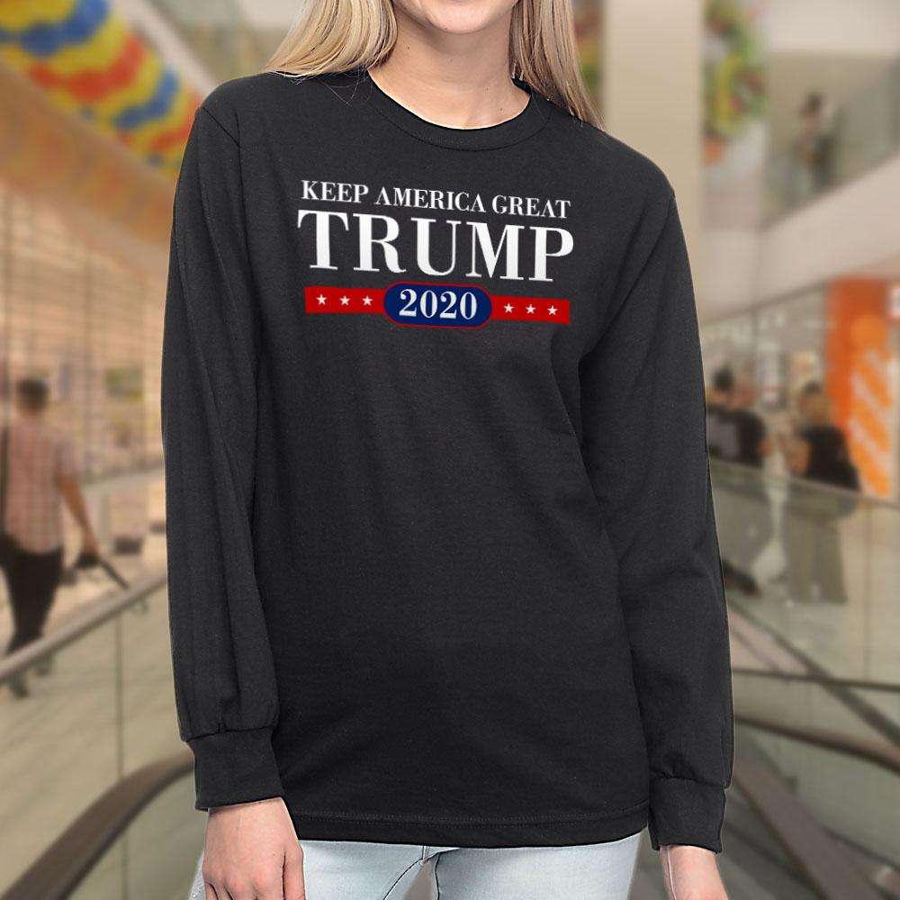 Designs by MyUtopia Shout Out:Trump Keep America Great 2020 Long Sleeve Ultra Cotton T-Shirt
