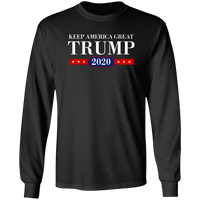 Load image into Gallery viewer, Designs by MyUtopia Shout Out:Trump Keep America Great 2020 Long Sleeve Ultra Cotton T-Shirt,S / Black,Long Sleeve T-Shirts
