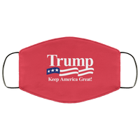 Load image into Gallery viewer, Designs by MyUtopia Shout Out:Trump Keep America Great Adult Fabric Face Mask with Elastic Ear Loops,3 Layer Fabric Face Mask / Red / Adult,Fabric Face Mask
