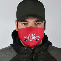 Load image into Gallery viewer, Designs by MyUtopia Shout Out:Trump Keep America Great Adult Fabric Face Mask with Elastic Ear Loops

