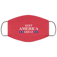 Load image into Gallery viewer, Designs by MyUtopia Shout Out:Trump Keep America Great Adult Fabric Face Mask with Elastic Ear Loops,3 Layer Fabric Face Mask / Red / Adult,Fabric Face Mask
