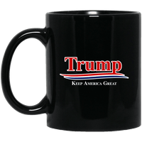 Load image into Gallery viewer, Designs by MyUtopia Shout Out:Trump Keep America Great Ceramic Coffee Mug,11 oz / Black,Ceramic Coffee Mug
