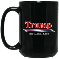 Load image into Gallery viewer, Designs by MyUtopia Shout Out:Trump Keep America Great Ceramic Coffee Mug,15 oz / Black,Ceramic Coffee Mug
