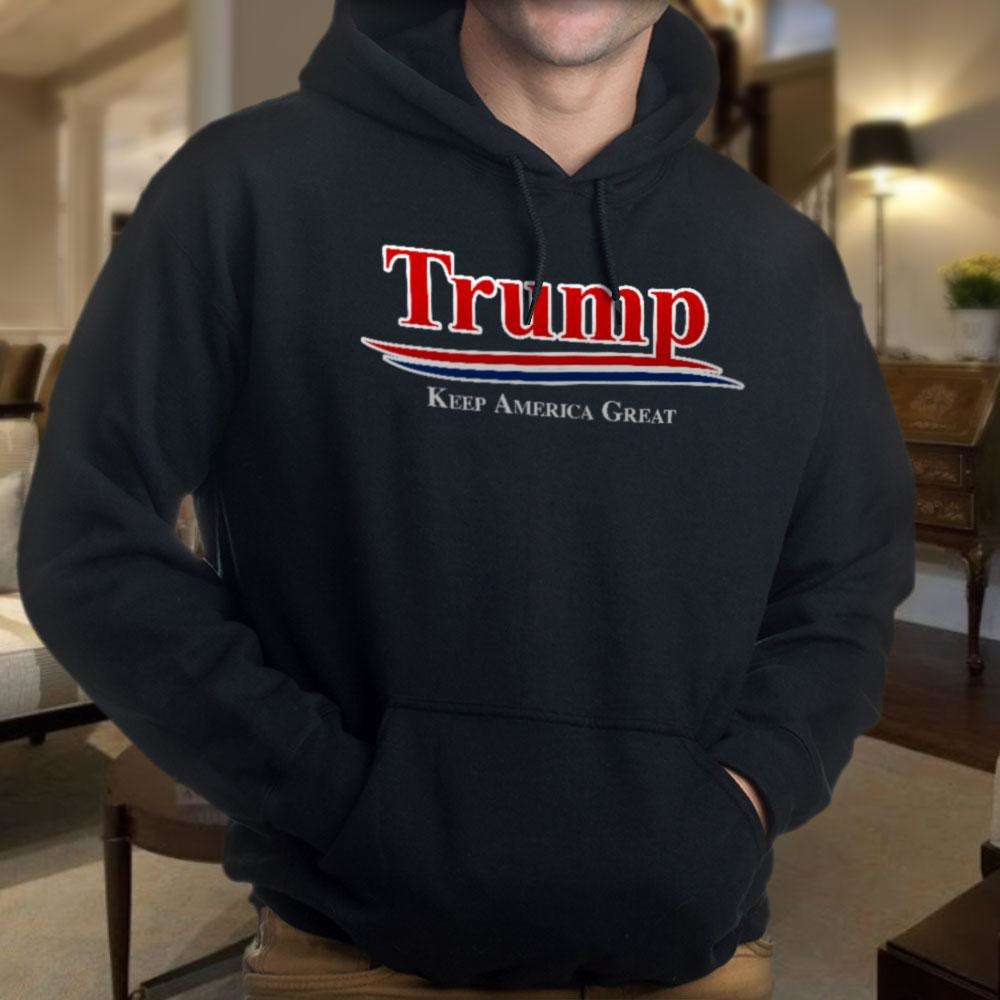 Designs by MyUtopia Shout Out:Trump Keep America Great Core Fleece Pullover Hoodie