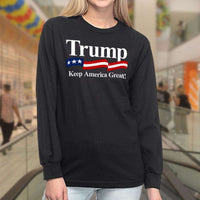 Load image into Gallery viewer, Designs by MyUtopia Shout Out:Trump Keep America Great Long Sleeve Ultra Cotton T-Shirt
