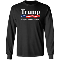 Load image into Gallery viewer, Designs by MyUtopia Shout Out:Trump Keep America Great Long Sleeve Ultra Cotton T-Shirt,S / Black,Long Sleeve T-Shirts
