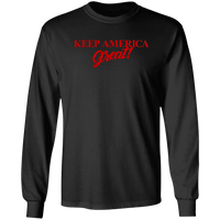 Load image into Gallery viewer, Designs by MyUtopia Shout Out:Trump Keep America Great Long Sleeve Ultra Cotton T-Shirt,S / Black,Long Sleeve T-Shirts
