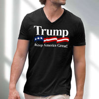 Load image into Gallery viewer, Designs by MyUtopia Shout Out:Trump Keep America Great Men&#39;s Printed V-Neck T-Shirt
