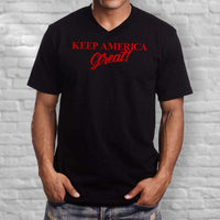 Load image into Gallery viewer, Designs by MyUtopia Shout Out:Trump Keep America Great Men&#39;s Printed V-Neck T-Shirt
