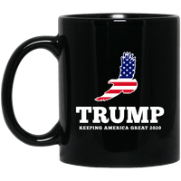 Load image into Gallery viewer, Designs by MyUtopia Shout Out:Trump Keep America Great Patriotic Eagle Ceramic Coffee Mug,11 oz / Black,Ceramic Coffee Mug
