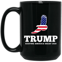 Load image into Gallery viewer, Designs by MyUtopia Shout Out:Trump Keep America Great Patriotic Eagle Ceramic Coffee Mug,15 oz / Black,Ceramic Coffee Mug
