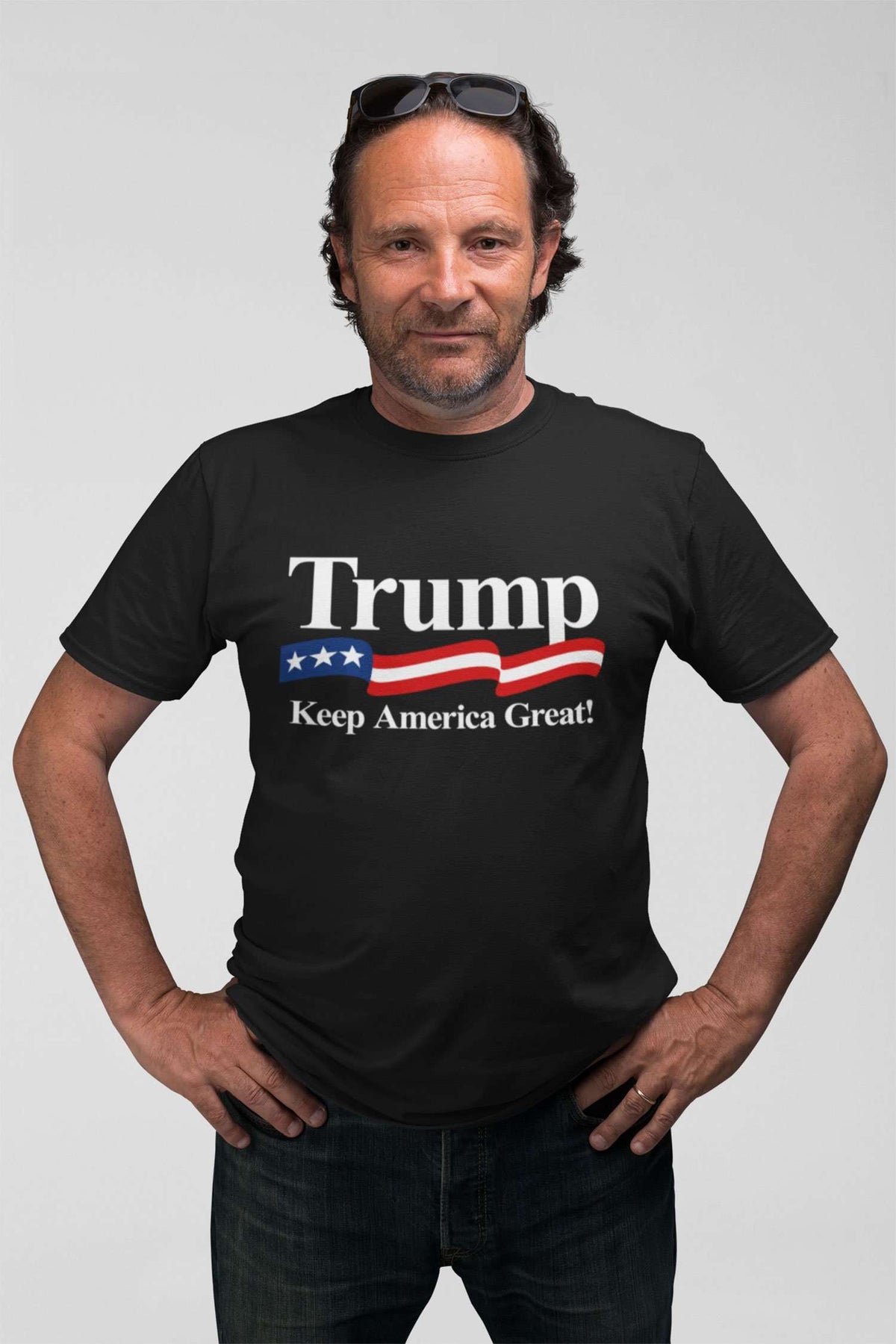 Designs by MyUtopia Shout Out:Trump Keep America Great Unisex Jersey Short-Sleeve T-Shirt