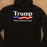 Load image into Gallery viewer, Designs by MyUtopia Shout Out:Trump Keep America Great US FlagCore Fleece Pullover Hoodie
