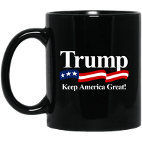 Load image into Gallery viewer, Designs by MyUtopia Shout Out:Trump Keep America Great v2 Ceramic Coffee Mug,11 oz / Black,Ceramic Coffee Mug

