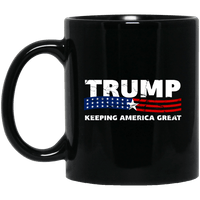 Load image into Gallery viewer, Designs by MyUtopia Shout Out:Trump Keeping America Great Ceramic Coffee Mug,11 oz / Black,Ceramic Coffee Mug
