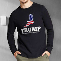 Load image into Gallery viewer, Designs by MyUtopia Shout Out:Trump Keeping America Great Eagle Long Sleeve Ultra Cotton T-Shirt
