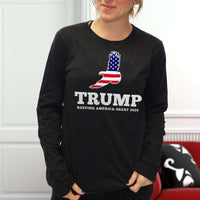 Load image into Gallery viewer, Designs by MyUtopia Shout Out:Trump Keeping America Great Eagle Long Sleeve Ultra Cotton T-Shirt
