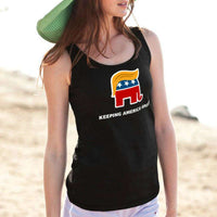Load image into Gallery viewer, Designs by MyUtopia Shout Out:Trump Keeping America Great Elephant Unisex Tank
