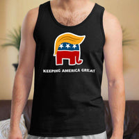 Load image into Gallery viewer, Designs by MyUtopia Shout Out:Trump Keeping America Great Elephant Unisex Tank
