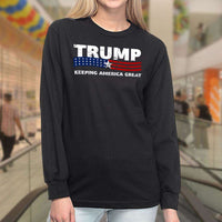 Load image into Gallery viewer, Designs by MyUtopia Shout Out:Trump Keeping America Great Long Sleeve Ultra Cotton T-Shirt
