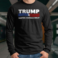 Load image into Gallery viewer, Designs by MyUtopia Shout Out:Trump Keeping America Great Long Sleeve Ultra Cotton T-Shirt
