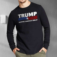 Load image into Gallery viewer, Designs by MyUtopia Shout Out:Trump Keeping America Great Long Sleeve Ultra Cotton T-Shirt
