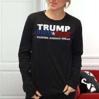 Load image into Gallery viewer, Designs by MyUtopia Shout Out:Trump Keeping America Great Long Sleeve Ultra Cotton T-Shirt
