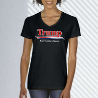 Load image into Gallery viewer, Designs by MyUtopia Shout Out:Trump Ladies&#39; V-Neck T-Shirt
