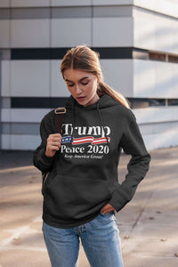 Load image into Gallery viewer, Designs by MyUtopia Shout Out:Trump Pence 2020 Keep America Great Core Fleece Pullover Hoodie
