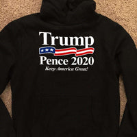 Load image into Gallery viewer, Designs by MyUtopia Shout Out:Trump Pence 2020 Keep America Great Core Fleece Pullover Hoodie
