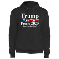 Load image into Gallery viewer, Designs by MyUtopia Shout Out:Trump Pence 2020 Keep America Great Core Fleece Pullover Hoodie,S / Jet Black,Pullover Hoodie
