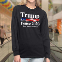 Load image into Gallery viewer, Designs by MyUtopia Shout Out:Trump Pence 2020 Long Sleeve Ultra Cotton T-Shirt
